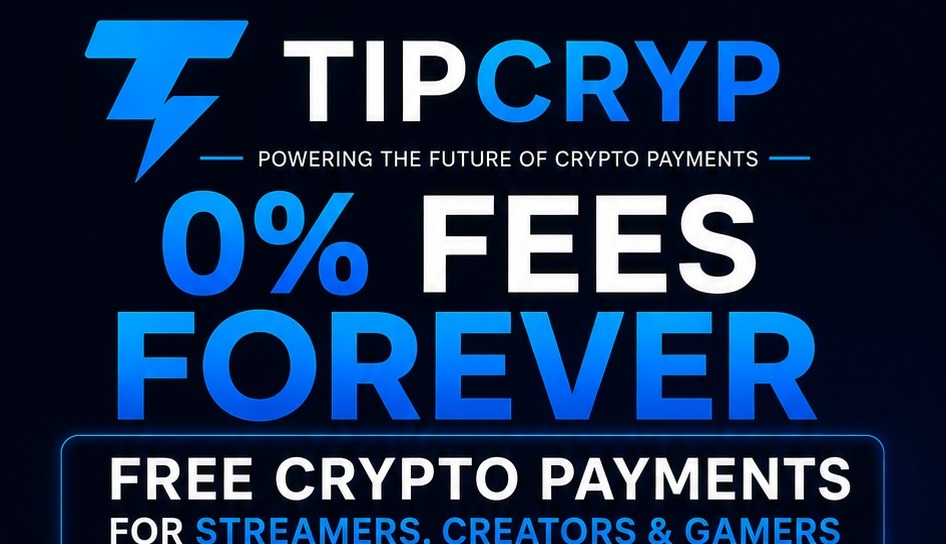 TipCryp — 0% Fees Forever crypto payments